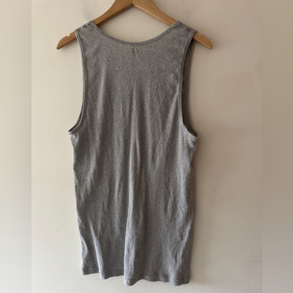 CAT Caterpillar Gray Ribbed Tank‎ Muscle Top - Picture 3 of 5